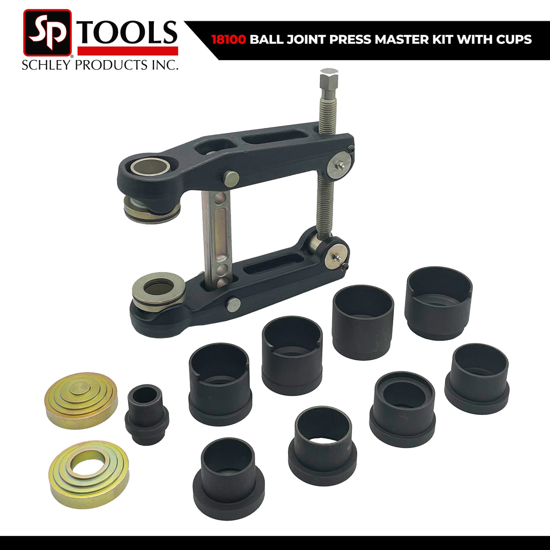 Schley Tools - 18100 Ball Joint Press Master Kit with Cups