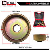 Schley Tools 11070 20-Piece Large Cup Kit for the 11000A Mobile Hydraulic Press