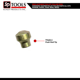 Schley Tools – 17400-2 Pushrod Tip (replacement) the following harmonic damper pulley pullers: 64900B, 13450A, 17400, 18350, and 18000.