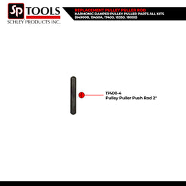 Schley Tools – 2" Replacement Pulley Rod (17400-4) for the 64900B, 13450A, 17400, 18350, and 18000 Pulley Puller Kits