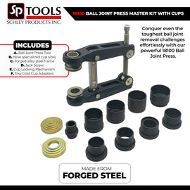 Schley Tools - 18100 Ball Joint Press Master Kit with Cups