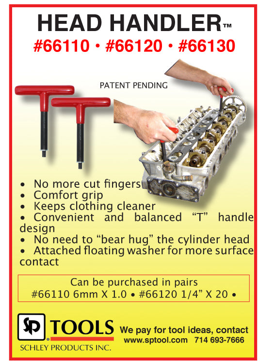 Schley Tools - 66100 Head Handler 6mm, 8mm and 1/4x20 Threads