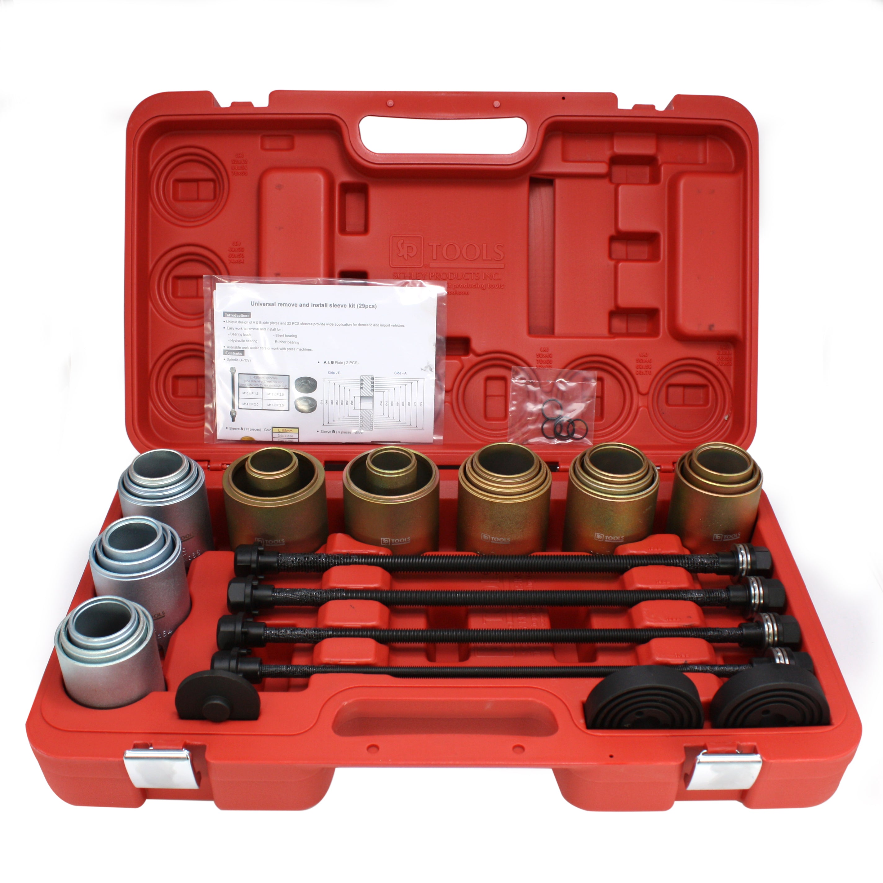 26-Piece Universal Press & Pull Sleeve Kit - Bushing & Bearing Removal Tool Set For Cars & Trucks