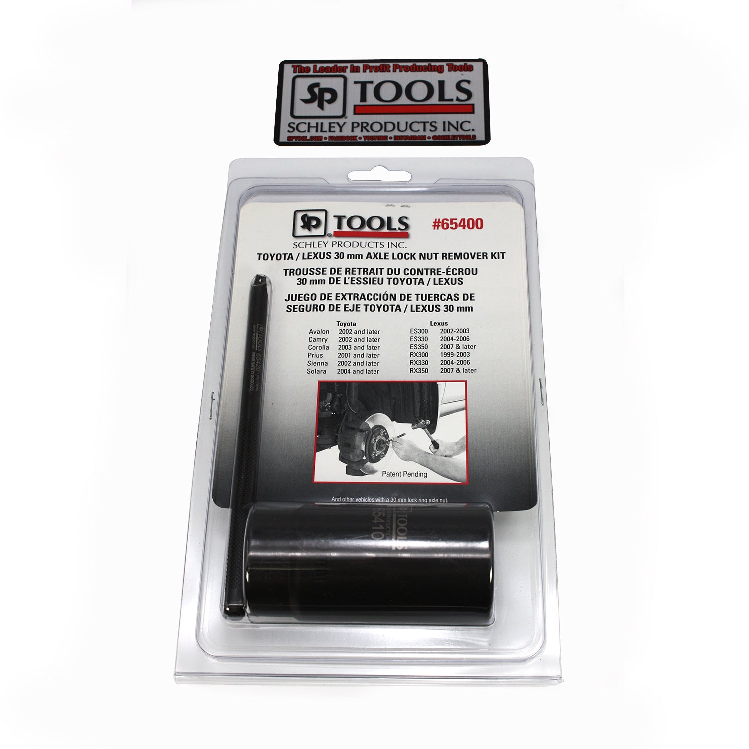 Schley Tools 65400 Toyota and Lexus Front Axle Lock Nut Remover Kit