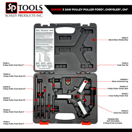 Schley Tools – 64900B - 3 JAW PULLEY PULLER FORD®, CHRYSLER®, GM®