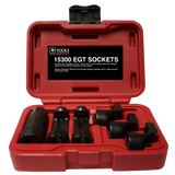 Schley Tools – 6-Piece EGT Sensor Socket Set (3/8” Drive) – 13mm, 14mm & 17mm (Two Styles) - 15300